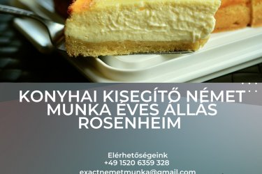 Konyhai kisegítő német munka éves állás Rosenheim 