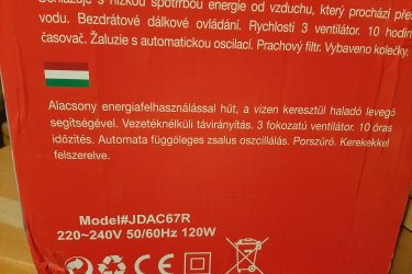 Eladó keveset használt, kiváló hatású léghűtő.

Jellemzői:

- Távirányítós
- Nagyon kevés fogyasztás! (120W)
- Jég akkumulátor jár hozzá, amit a víztartályba téve jó hideg levegőt fúj!
- Erőssége szabályozható
- Laminák szabályozhatóak
- Porszűrős
- Kerekes

Ára: 19 999 Ft