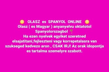 OLASZ SPANYOL ANGOL ONLINE OKTATAS