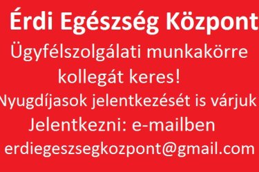 Ügyfélszolgáalat munkatárs